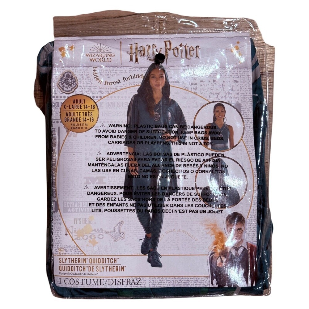 Harry Potter Slytherin Quidditch Costume Size Adult XL‎